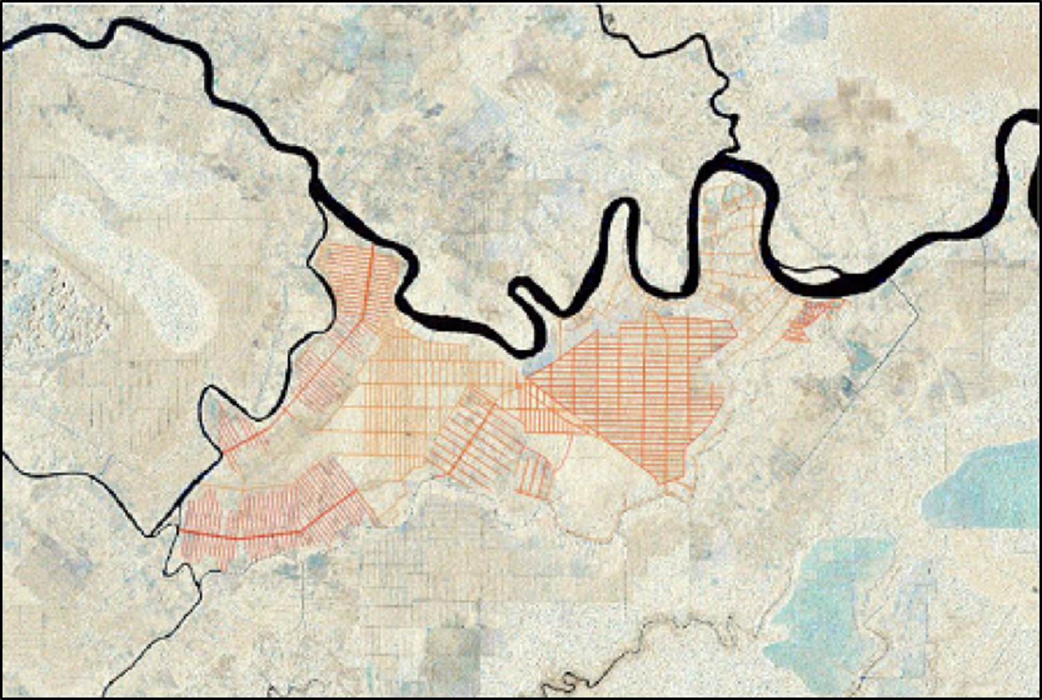 Near real time detection of drainage canals. Kalimantan, Indonesia
