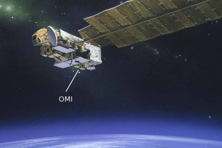 OMI instrument on the U.S. NASA EOS-Aura satellite. Source: NASA