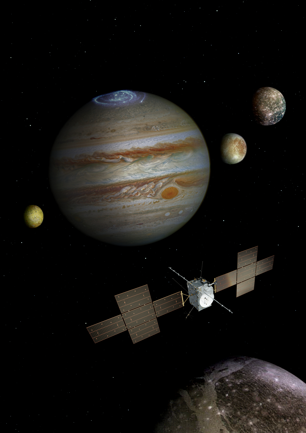 JUICE spacecraft at Jupiter
<p> Courtesy ESA