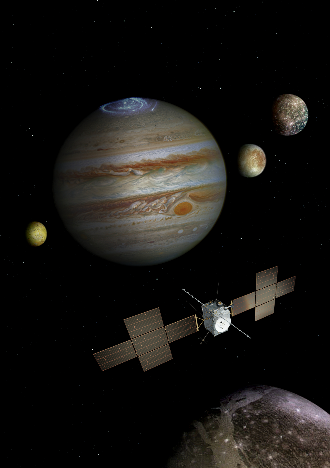 JUICE spacecraft at Jupiter
<p> Courtesy ESA