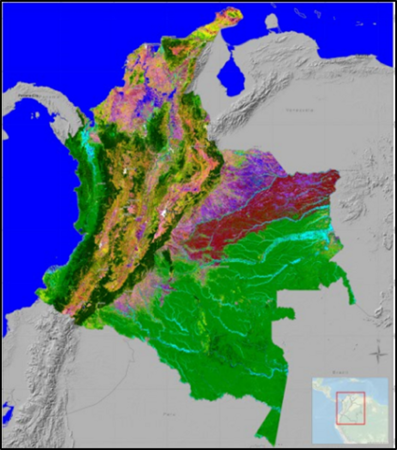 Baseline map: Land cover map of Colombia
