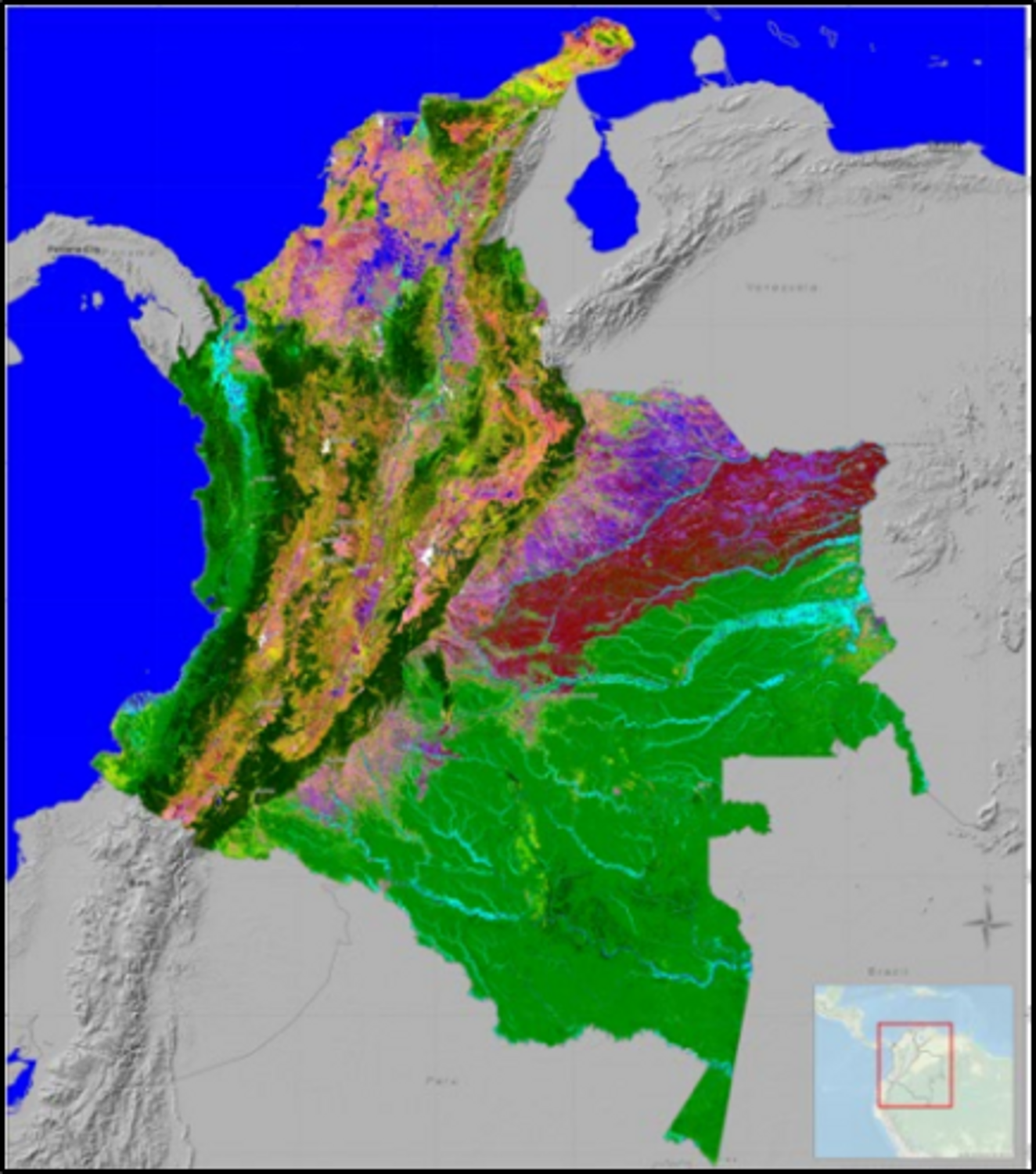 Baseline map: Land cover map of Colombia
