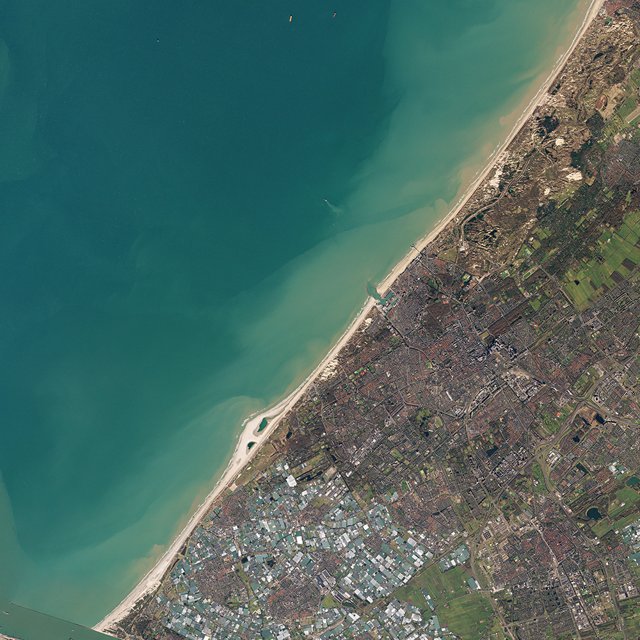 A Planet Labs image of the Hague, Netherlands, captured on February 18, 2015