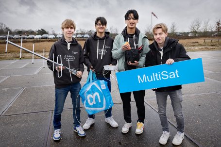 De winnaars van de Nederlandse CanSat competitie Team MuliSat. Bron: DigiDaan