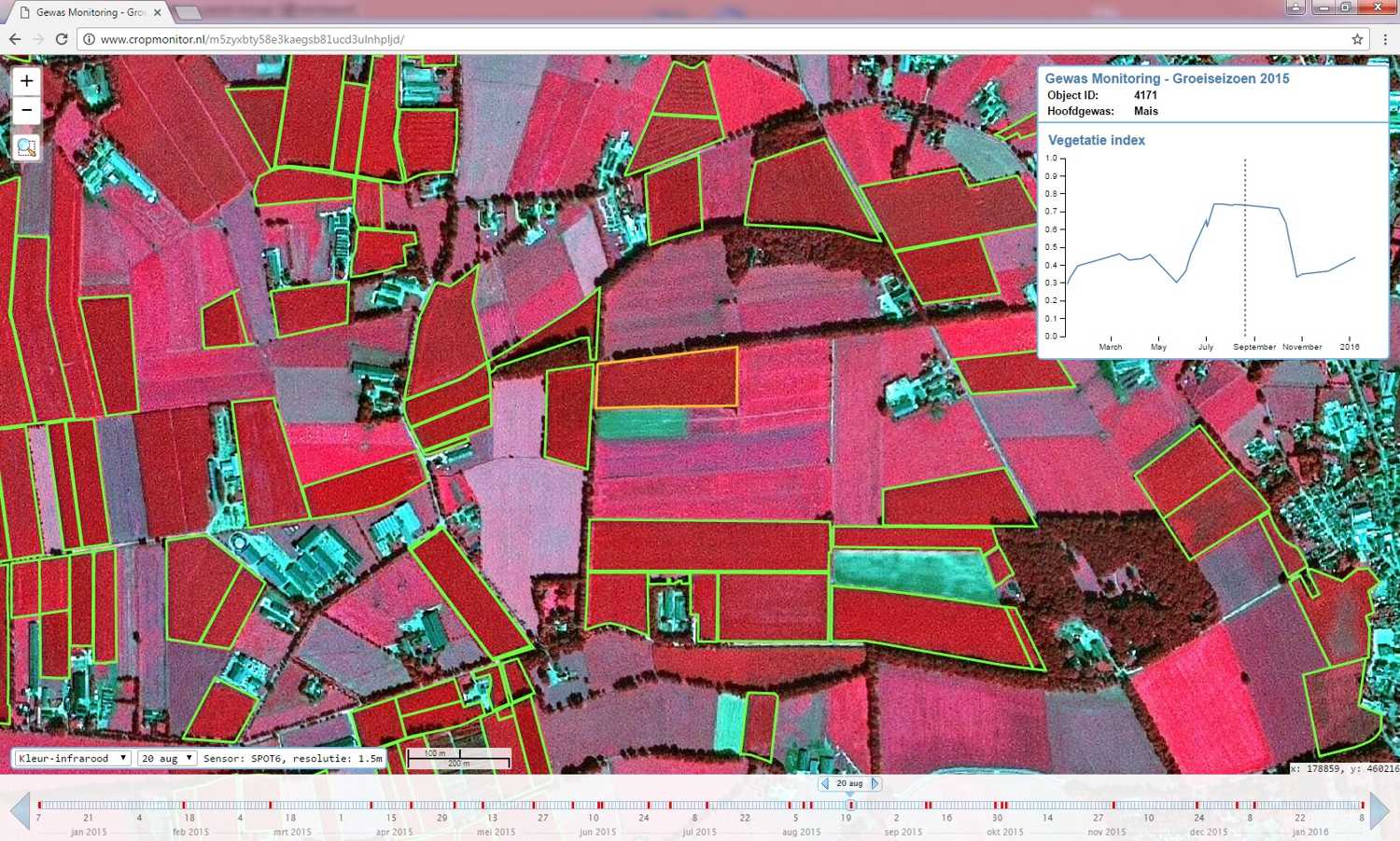 Cropmonitor is NEO's smart agriculture solution to follow parcels in time