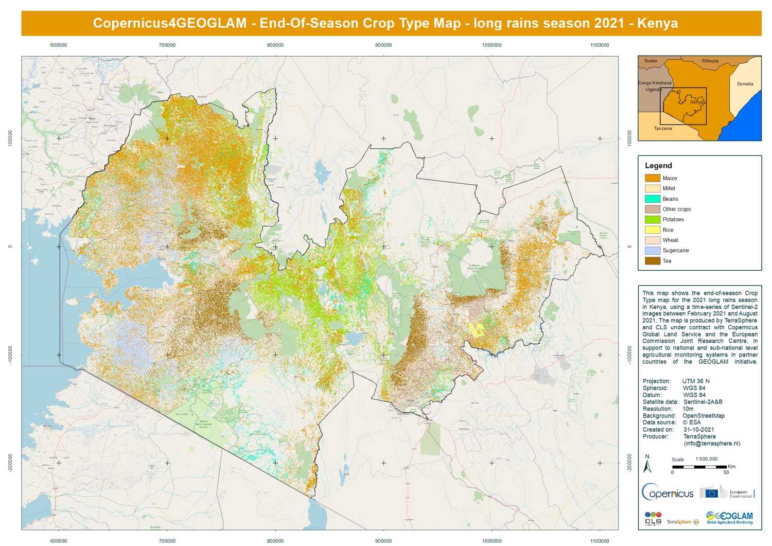 Rapid Crop Type mapping for GEOGLAM